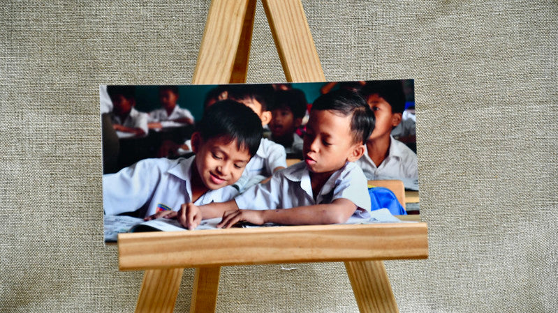 8 cartes de vœux Enfants du Mékong