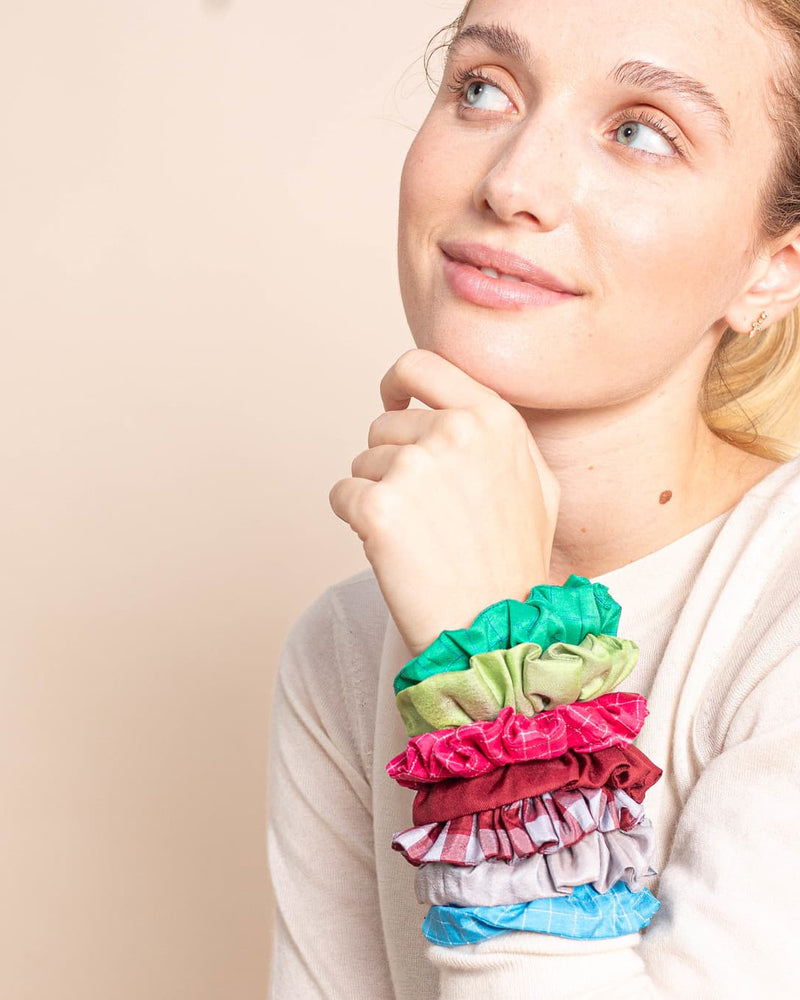 2 chouchous en soie - rose