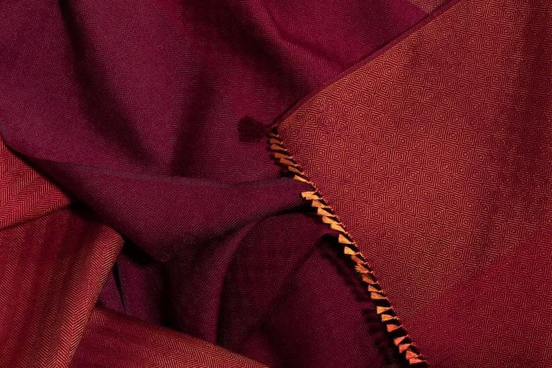 Echarpe Dégradée en soie laine bordeaux